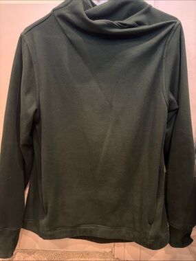 Athleta Dark Green Funnel Neck Sweatshirt